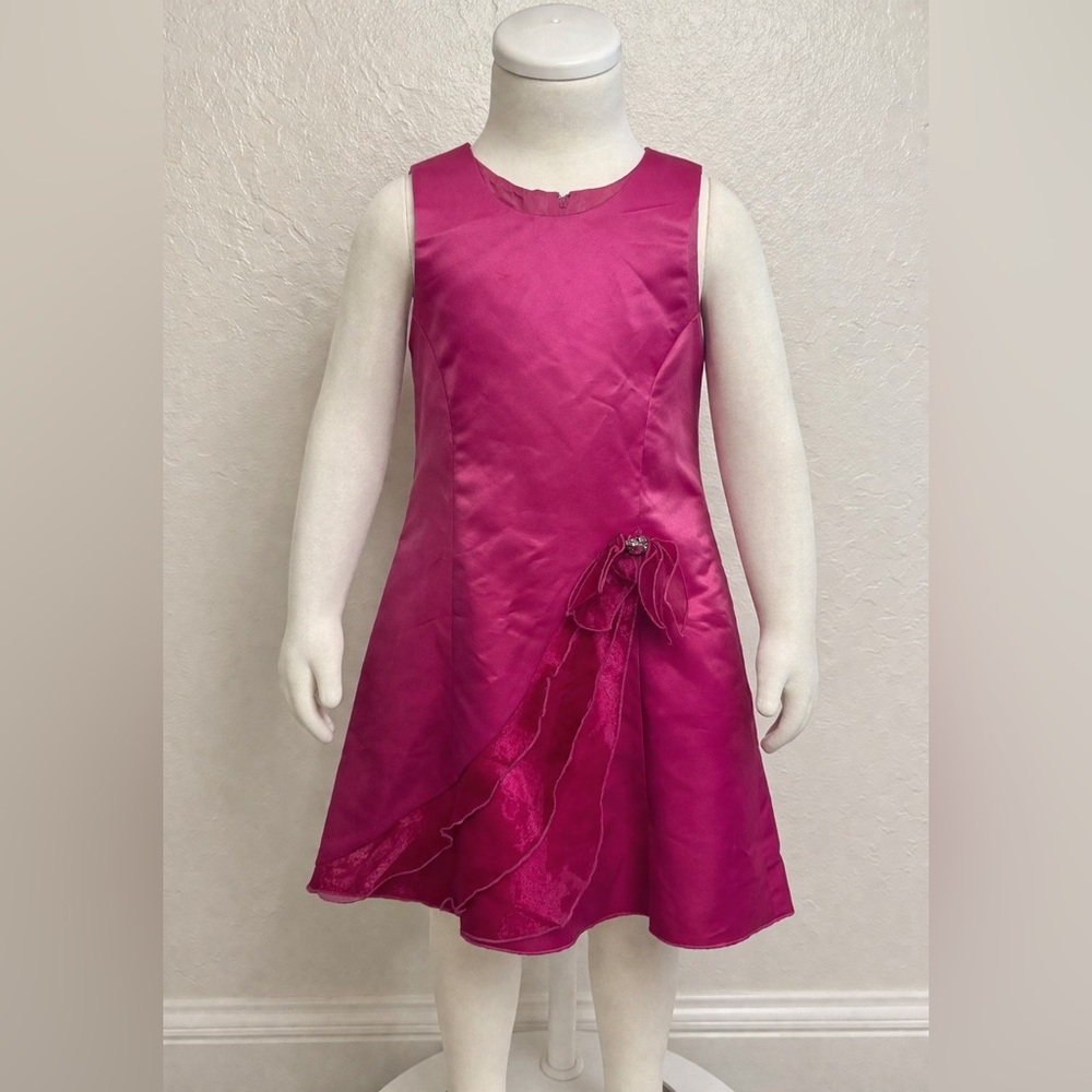 Jessica McClintock Vintage Girls Hot Pink Dress
